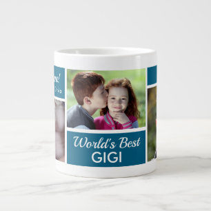 Taza de café gigante con collage de fotos de la ME