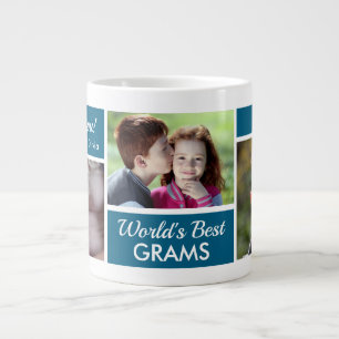 Taza De Café Gigante Con Collage De Fotos De Los M