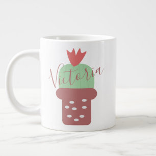 Taza de café gigante con nombre de maceta con punt