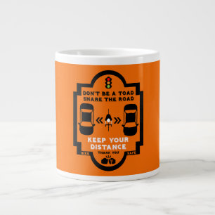 Taza De Café Gigante Concienciación sobre la seguridad vial en las bici