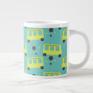 Taza De Café Gigante Conductor de Autobús Escolar Confeti Amarillo Maes