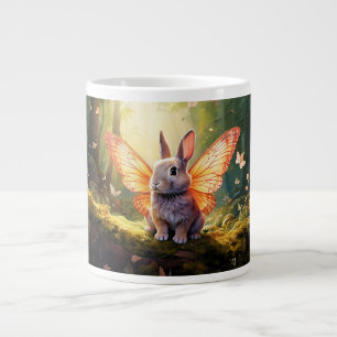 Taza De Café Gigante Conejito caprichoso en un bosque encantado