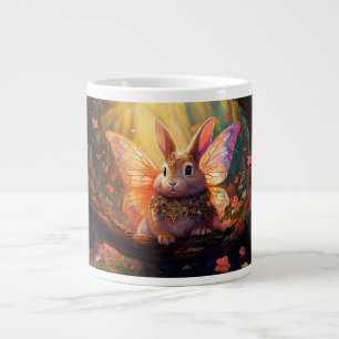 Taza De Café Gigante Conejito caprichoso en un bosque encantado