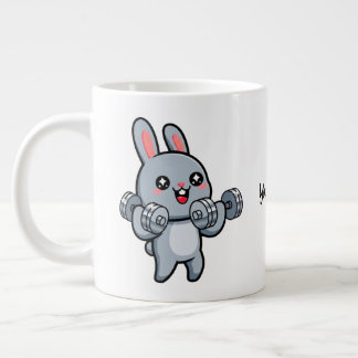 Taza De Café Gigante Conejito de Fitness Adorable Entrenamiento para Ni