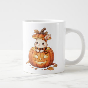 Taza De Café Gigante Conejito de Halloween con calabaza linda - Conejo