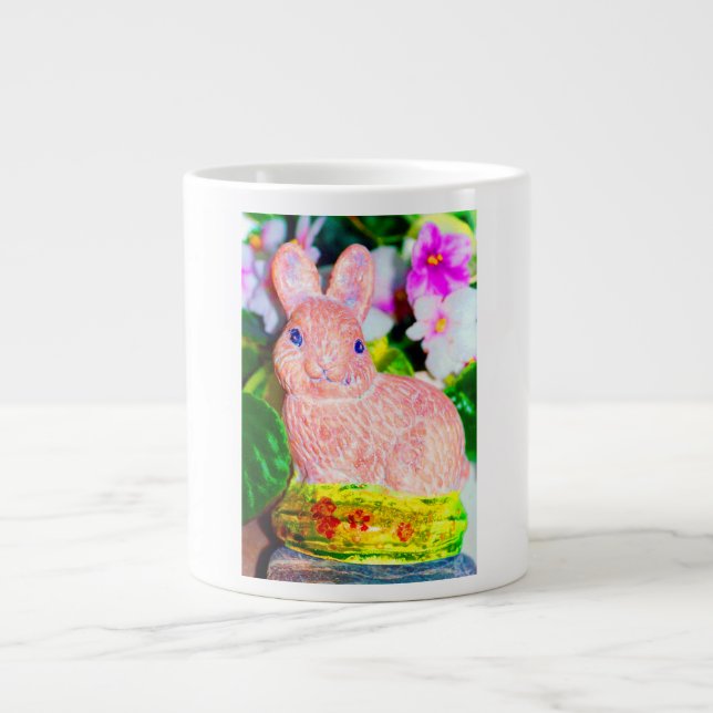 Taza De Café Gigante Conejo de conejo de conejito kitschy (Frente)
