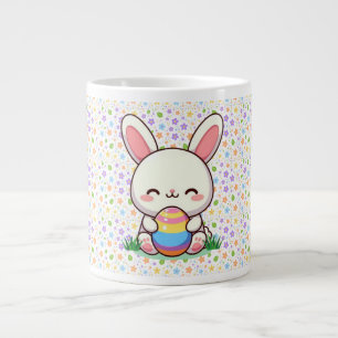 Taza De Café Gigante Conejo de primavera/Semana Santa con huevo