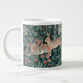 Taza De Café Gigante Conejos de tallos de William Morris Woodland