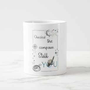 Taza De Café Gigante Confía en tu brújula interior. Afirmación de autoc