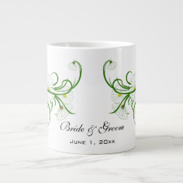 Taza De Café Gigante Conjunto de boda de flores de margaritas Gerber bl
