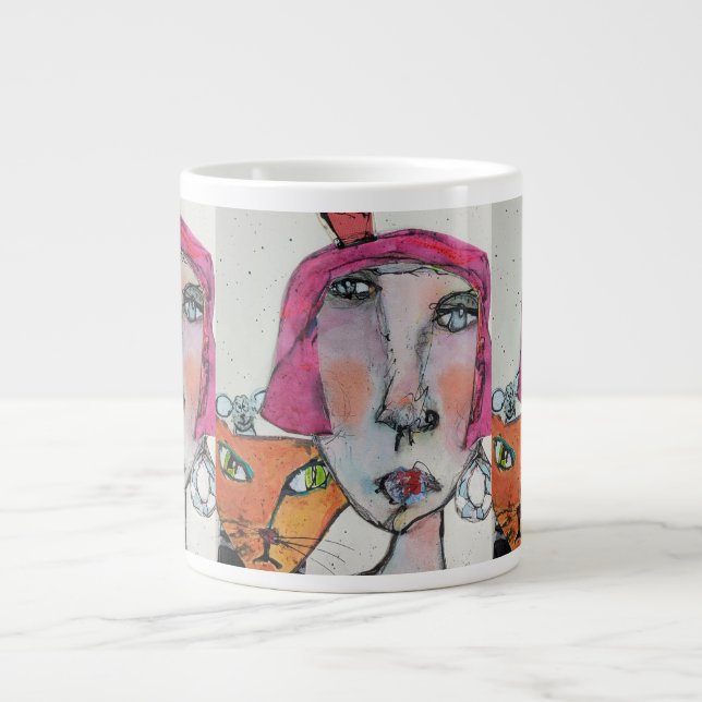 Taza De Café Gigante Conoce a Tom y Jerry Jumbo Mug (Frente)