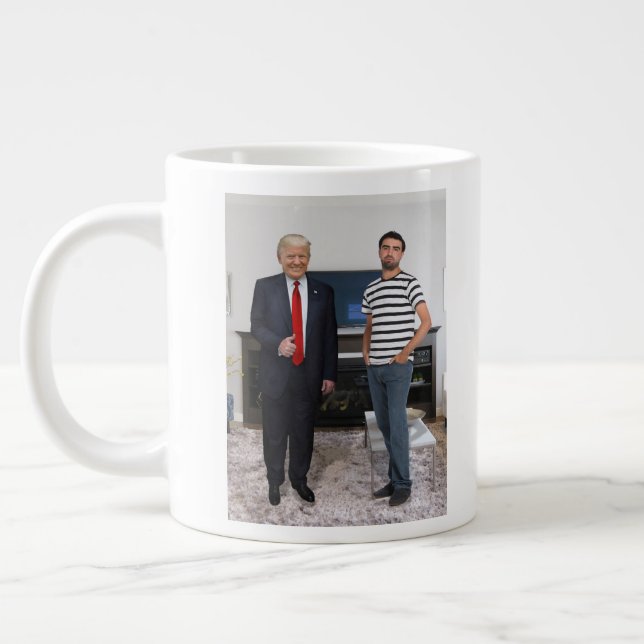 Taza De Café Gigante Conoció al presidente Donald Trump| Agregar la fot (Izquierda)