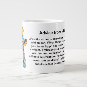 Taza De Café Gigante Consejos divertidos de un hipopótamo