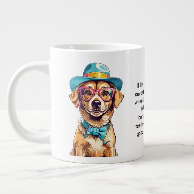 Taza De Café Gigante Consejos divertidos de un perro (Izquierda)