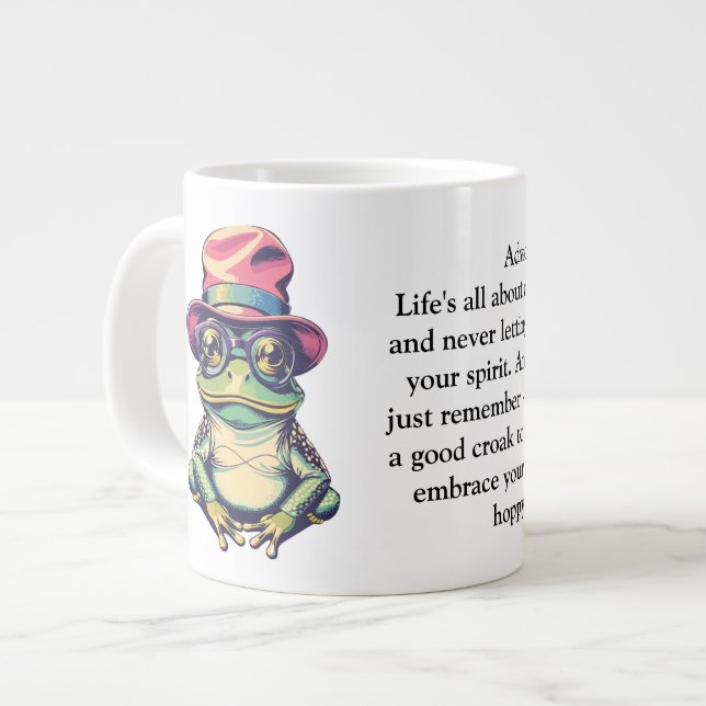 Taza De Café Gigante Consejos divertidos de una rana (Izquierda)