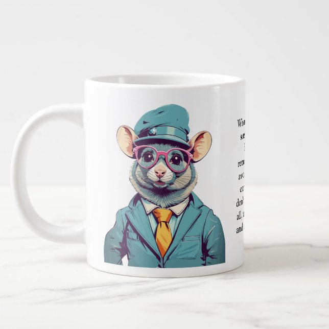 Taza De Café Gigante Consejos divertidos de una rata (Izquierda)