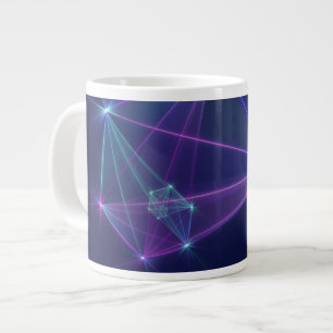 Taza De Café Gigante Constelación, Arte Fractal de Fantasía Abstracta