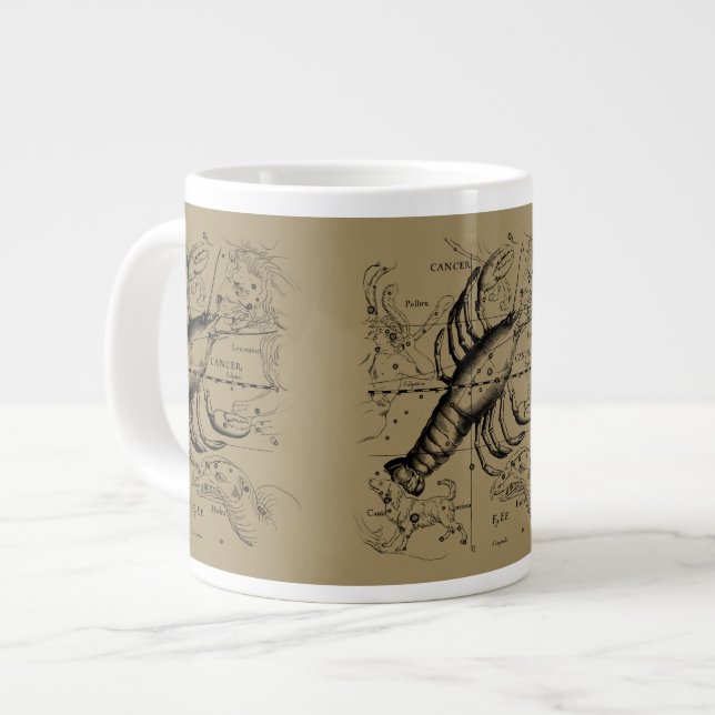 Taza De Café Gigante Constelación del cáncer por Hevelius alrededor de  (Izquierda)