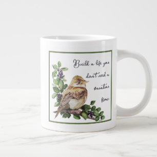 Taza De Café Gigante Construye una vida de la que no necesitas vacacion