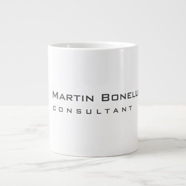Taza De Café Gigante Consultor moderno de Red Simple (Frente)