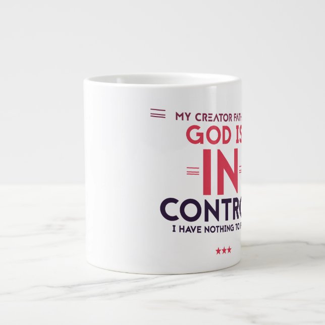 Taza De Café Gigante Control Jumbo Mug (Frente)