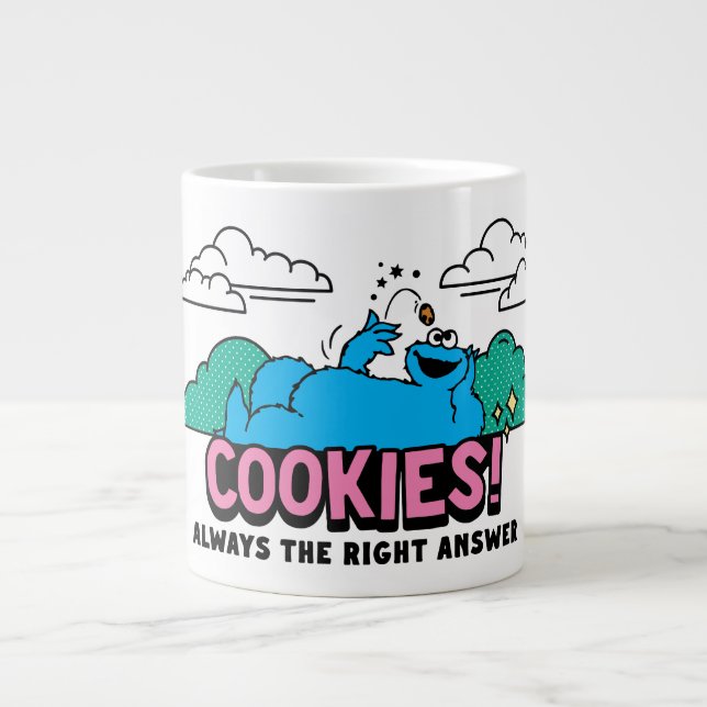Taza De Café Gigante Cookie Monster | Cookies Siempre la respuesta corr (Frente)