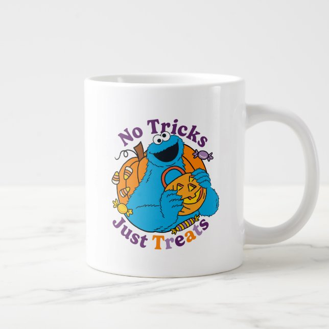 Taza De Café Gigante Cookie Monster | No hay trucos que solo trate (Derecha)