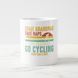Taza De Café Gigante Cool Grandpas Go Cycling