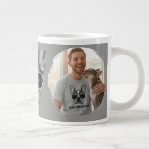 Taza De Café Gigante Cool Merle Frenchie Papá Bulldog Francés