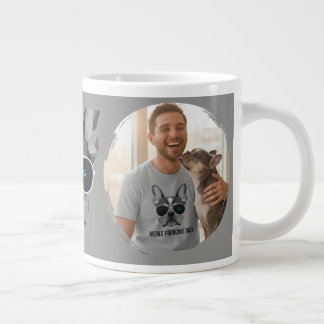 Taza De Café Gigante Cool Merle Frenchie Papá Bulldog Francés