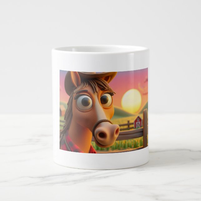 Taza De Café Gigante copa de caballo (Frente)