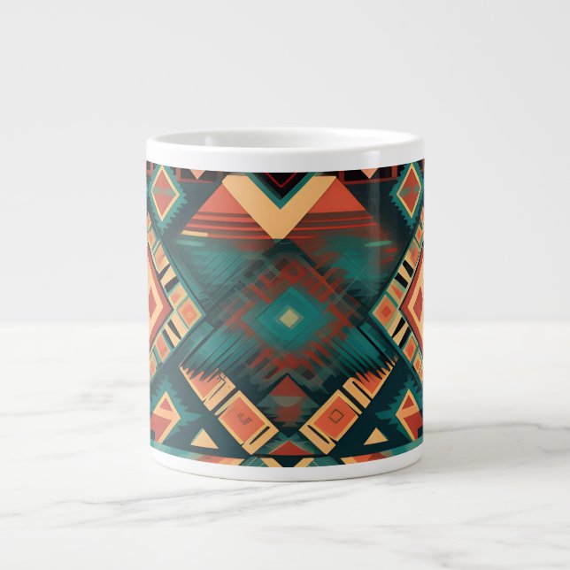 Taza De Café Gigante Copa de café de diseño azteca (Frente)