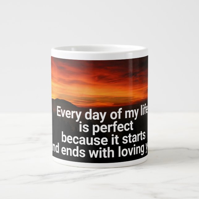 Taza De Café Gigante Copa De Café Grande Con Cita Romántica En Imagen: (Frente)