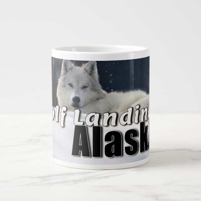Taza De Café Gigante Copa de café Wolf Landing Alaska (Frente)