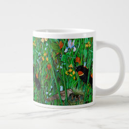 Taza De Café Gigante Copa de Coffee Red Wing Blackbird