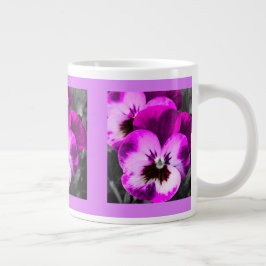 Taza De Café Gigante Copa Pansy Rosa