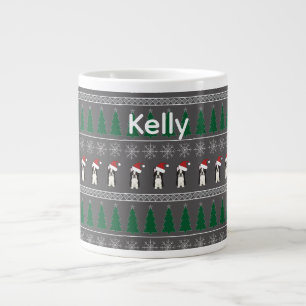Taza De Café Gigante Copos de Navidad, Perro de Santa, Árbol