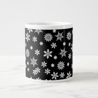 Copos de nieve blancos en negro