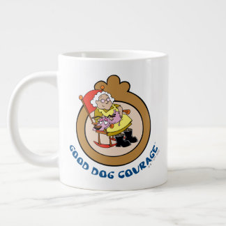 Taza De Café Gigante Coraje al perro cobarde | Buen Valor Perro