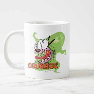 Taza De Café Gigante Coraje al perro cobarde   Gráfico fantasma