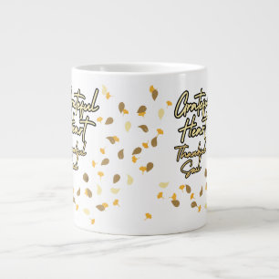 Taza De Café Gigante Corazón Agradecido Alma Agradecida