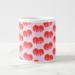 Taza De Café Gigante Corazón de Fuego