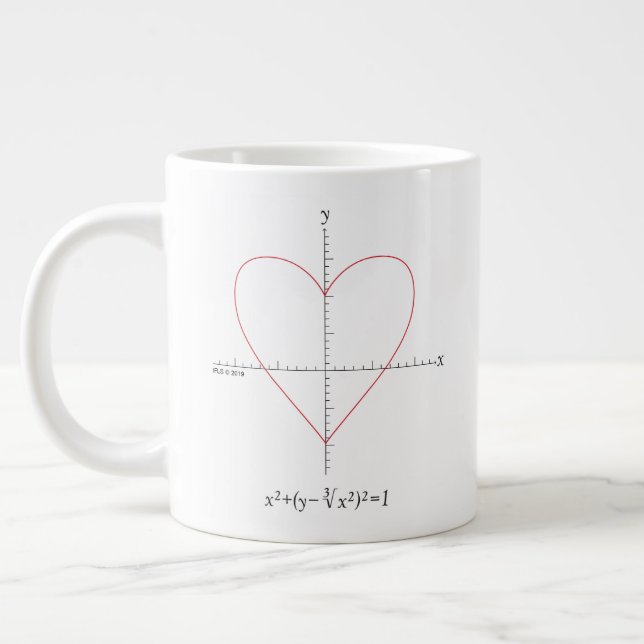 Taza De Café Gigante Corazón de hachas (Izquierda)