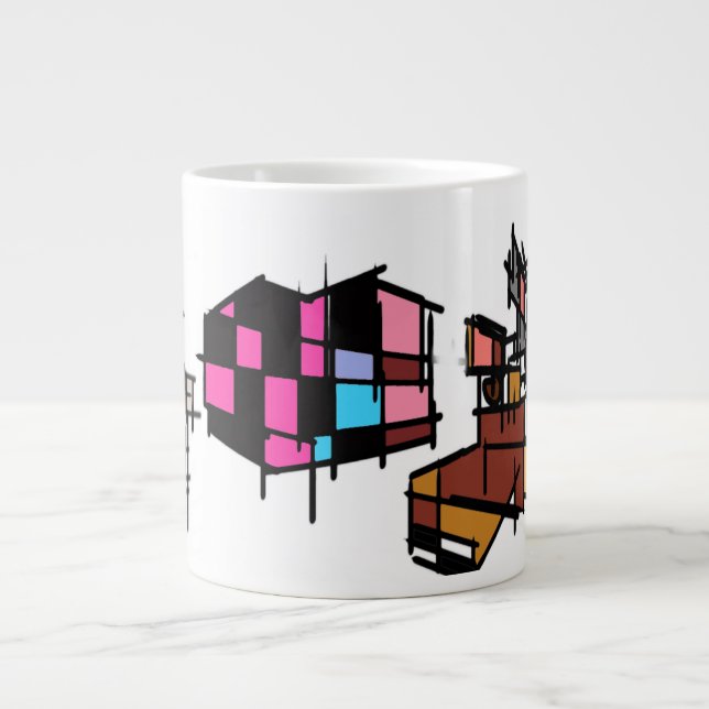 Taza De Café Gigante Corazón de manantiales (Frente)