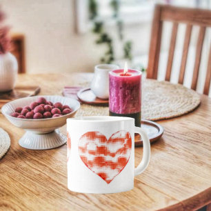 Taza De Café Gigante Corazón de Marble