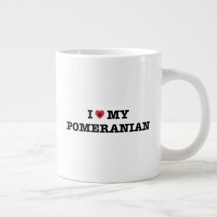 Taza De Café Gigante Corazón de mi Pomerania