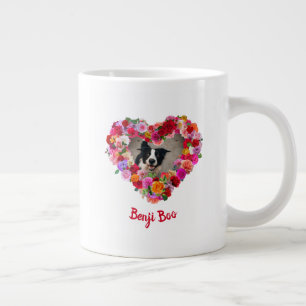 Taza De Café Gigante Corazón de Rosa de fotos de perro/perro Personaliz