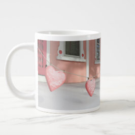 Taza De Café Gigante Corazones de pan de jengibre en nieve - Viñedo de 