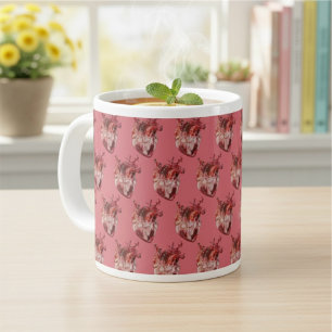 Taza De Café Gigante Corazones gigantes de café Mug