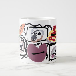 Taza De Café Gigante corazones malteses